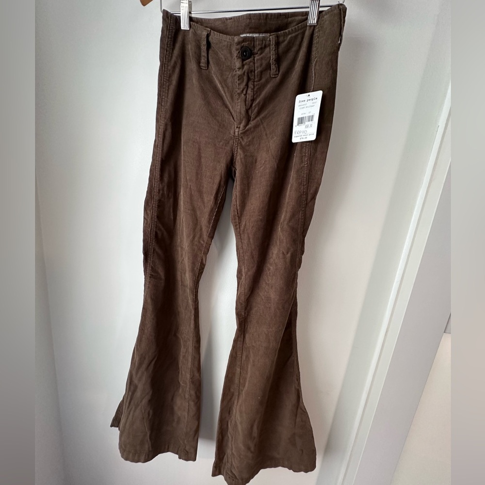 Free People Corduroy Flare Leg Pants Low Rise